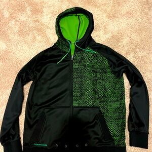 Men’s (Large) Northface Hooded, Zip-Up jacket/sweatshirt (polyester)